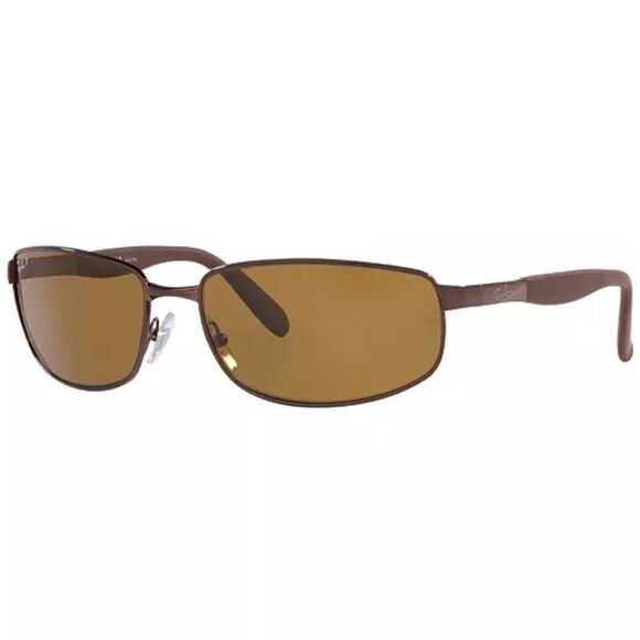 RAY-BAN RB3254 Men’s Brown  Polarized Sunglasses 61mm - Nose Pads NWT $230 - Picture 1 of 5